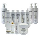 Private Label Vegan Natural Organic Hair Care Set Keratin Shampoo Conditioner Hair Mask Argan Oil Spray Smooth Treatment Salon