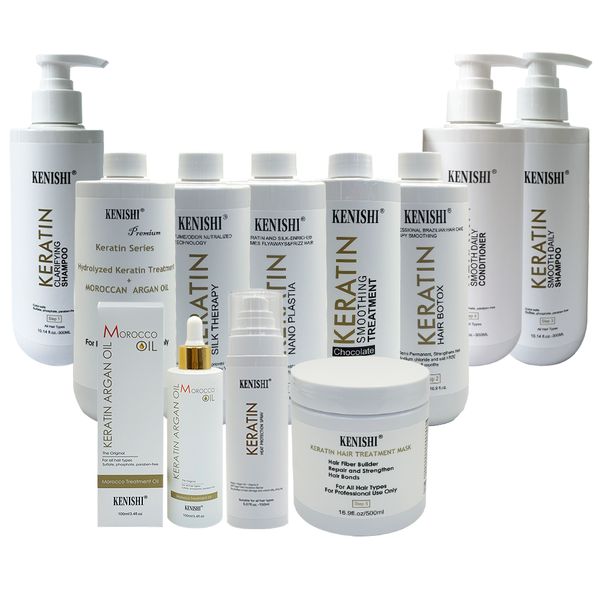 Private Label Vegan Natural Organic Hair Care Set Keratin Shampoo Conditioner Hair Mask Argan Oil Spray Smooth Treatment Salon