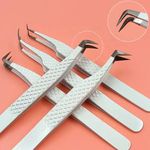 Private Label Fiber Tip Lash Tweezers Custom Logo Fiber Tip Volume Lash Extension Fiber Tip Tweezers