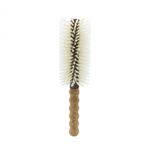 Cork Handle Nylon Boar Bristle Hair Brush Anti Static Round Brush for Blow Drying Blonde Boars Hair Styling Tool
