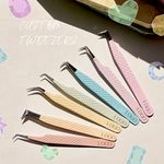 Stainless Steel Japanese Made Fiber Tip Tweezer Lash Applicator Diamond Tip Tweezers for Lash Extension