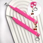 Custom 45 90 Degree Volume Lash Tweezers With Pendant Fiber Tweezers With Charms Lash Extension Tweezers