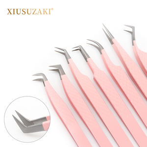 Best Fiber Tips Professional Eyelash Extension Tweezers for Perfect Grip to Lashes Never Slips Even 0.03mm Lashes 75 Degree Bend